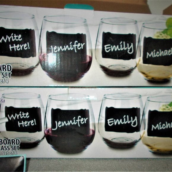 Chalkboard wine glass set - Picture 3 of 4